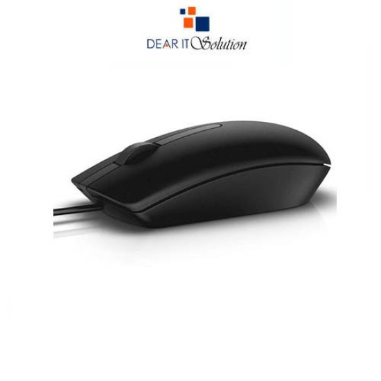 Dell MS116 Black Mouse – Reliable Wired Optical Mouse