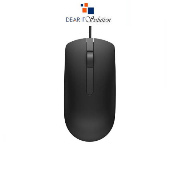 Dell MS116 Black Mouse – Reliable Wired Optical Mouse