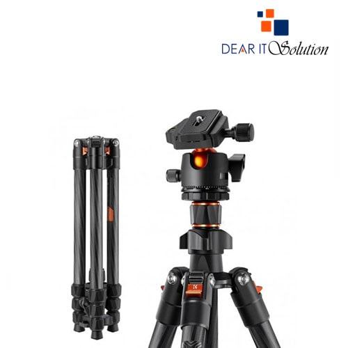 K&F Concept KF09.123 K254C2 BH-36L Portable Carbon Fiber Camera Tripod