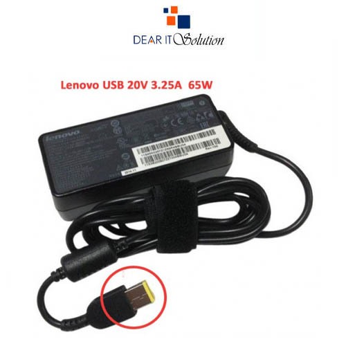 Adapter for Lenovo Laptops 20v 3.25A-65W USB Power