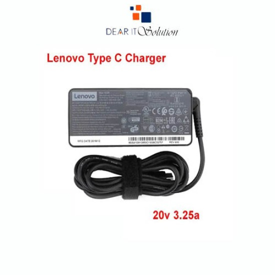 Adapter for Lenovo Laptops  20V 3.25A  65W Type-C