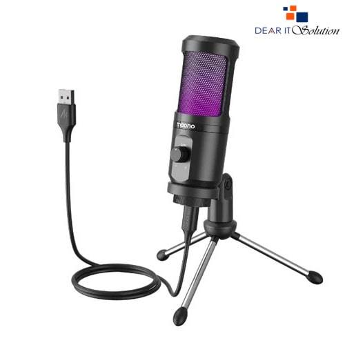 Maono AU-PM461TR RGB Mic – 192kHz/24Bit for Clear Podcasting