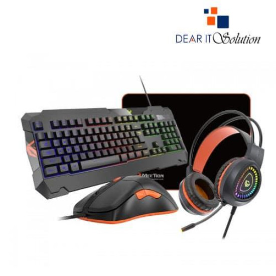 MeeTion MT-C505 Keyboard Mouse Headset Gaming Combo with Mouse Pad