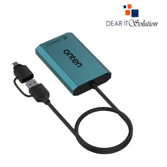 Onten OTN-KSS-P1 2-in-2 USB 3.0 Type-C to CFexpress Type B + XQD Card Reader