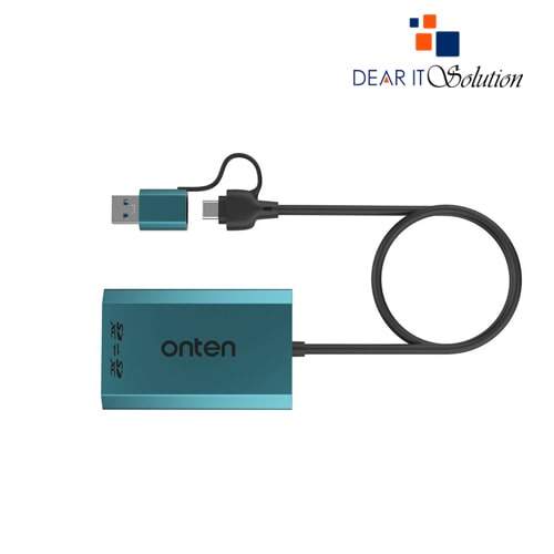 Onten OTN-KSS-P5 3-in-2 Dual SDXC Card Reader