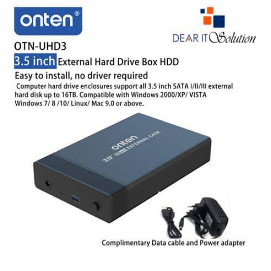 Onten OTN-UHD3 USB 3.0 to 3.5 inch SATA HDD/SSD External Hard Drive Box