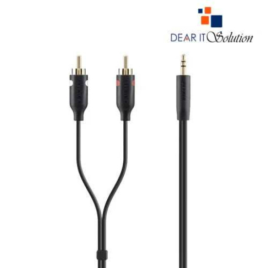 Belkin F3Y116BT2M 2 Meter 3.5mm to 2 RCA Audio Cable