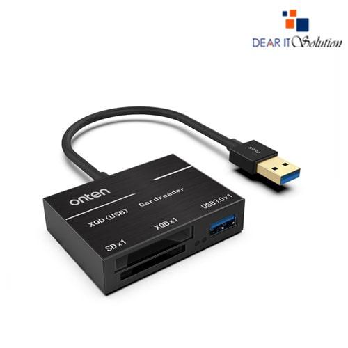 ONTEN 5212B USB3.0 3-IN-1 XQD CARD READER – FAST DATA TRANSFER